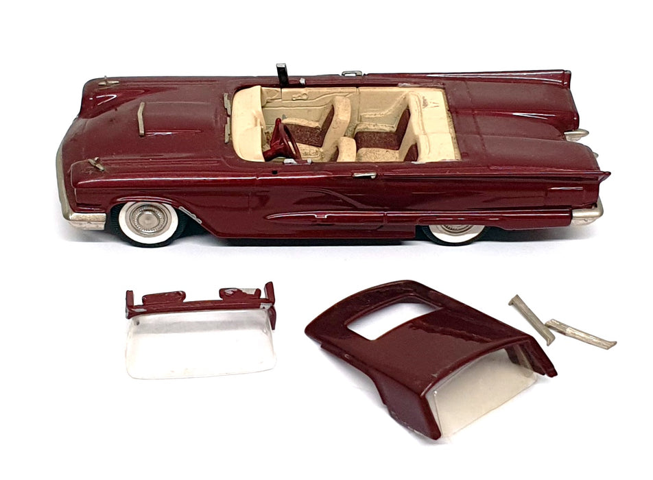 Brooklin Models 1/43 Scale LIB047 - 1957 Ford Thunderbird Convertible - Maroon