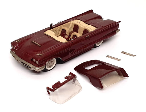 Brooklin Models 1/43 Scale LIB047 - 1957 Ford Thunderbird Convertible - Maroon