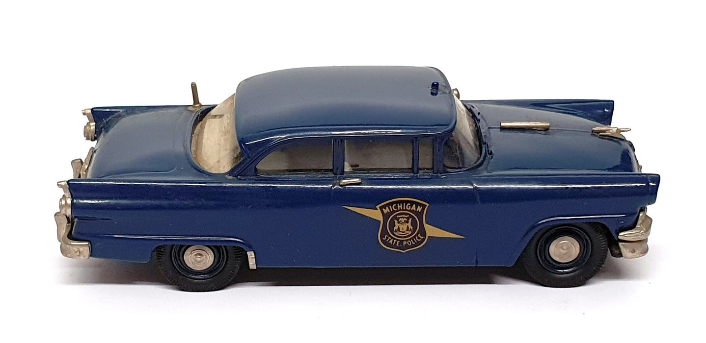 Brooklin 1/43 Scale LIB051 - 1956 Ford Mainline Michigan State Police - Blue