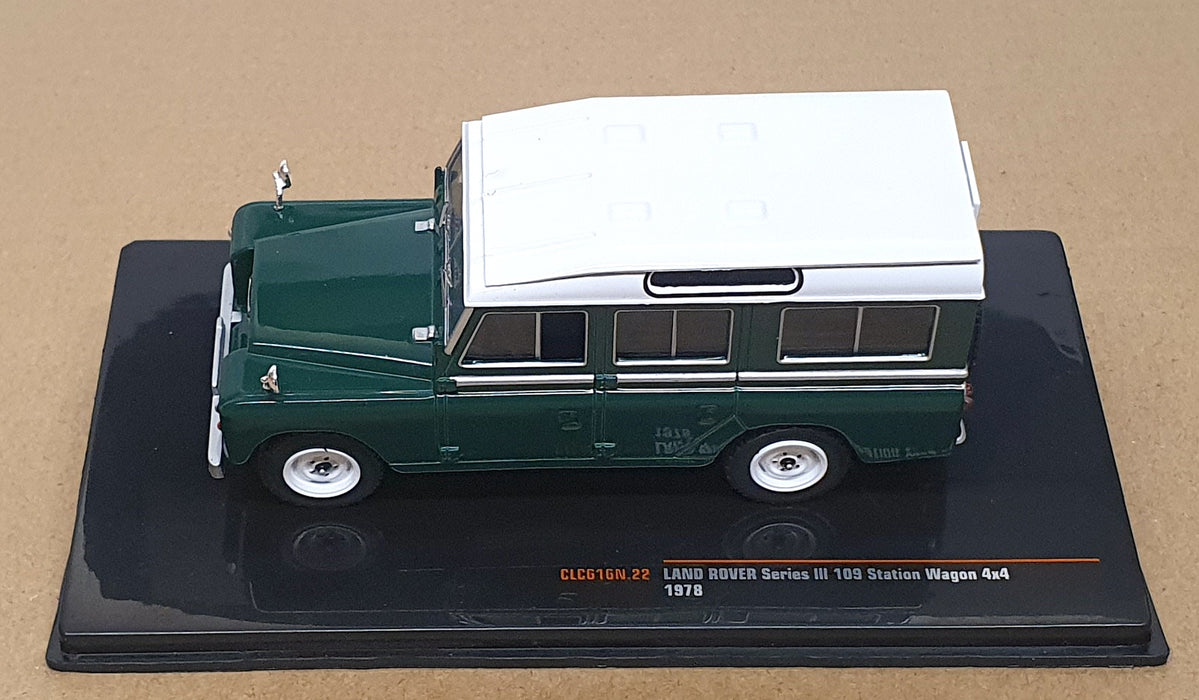 Ixo 1/43 Scale CLC616N.22 - 1978 Land Rover SIII 109 Stn Wagon 4x4 - Green/White
