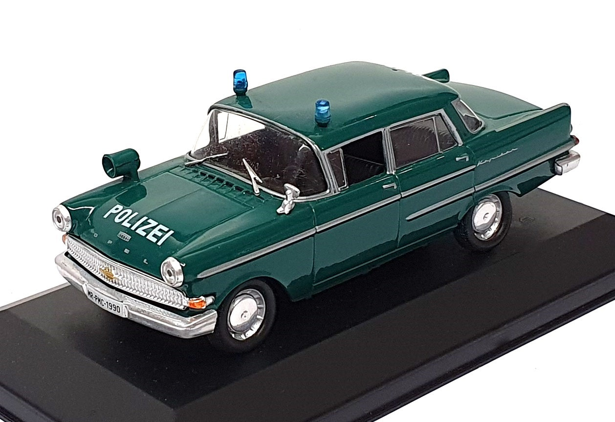 Altaya 1/43 Scale KA1990 - Opel Kapitan Police Car Polizei - Green