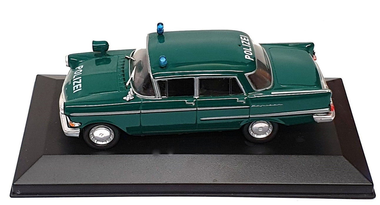 Altaya 1/43 Scale KA1990 - Opel Kapitan Police Car Polizei - Green