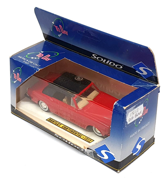 Solido 1/43 Scale Diecast 1512 - Bentley Continental - Red/Black Roof