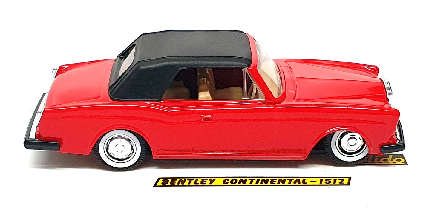 Solido 1/43 Scale Diecast 1512 - Bentley Continental - Red/Black Roof