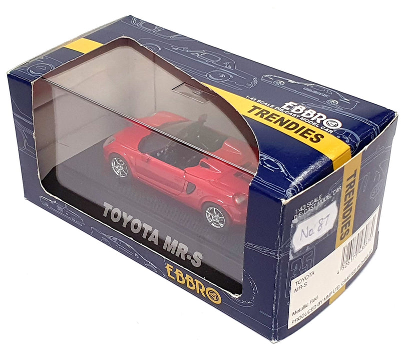 Ebbro 1/43 Scale Diecast No. 87 - Toyota MR-S - Red