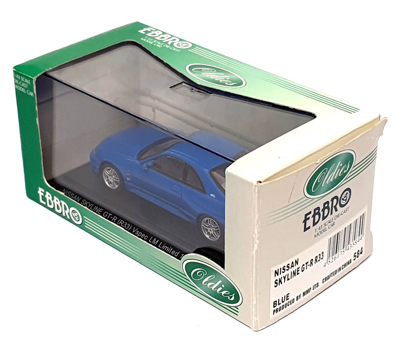 Ebbro 1/43 Scale Diecast 584 - Nissan Skyline GT-R R33 - Blue