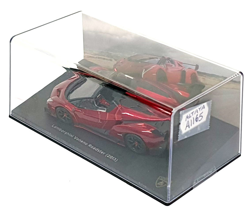 Altaya 1/43 Scale A1165 - 2013 Lamborghini Veneno Roadster - Met. Dk. Red
