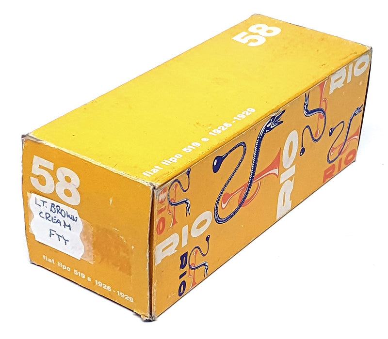 Rio 1/43 Scale No. 58 - 1926-29 Fiat Tipo 519s - Lt. Brown/Cream