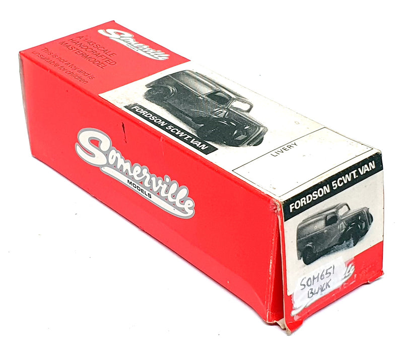 Somerville Models 1/43 Scale SOM651 - Fordson 5CWT. Van - Black