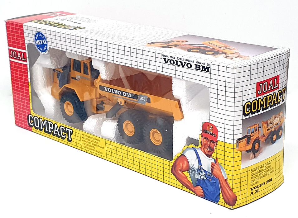 Joal 1/50 Scale Diecast 238 - Volvo BM A35 Dump Truck - Yellow