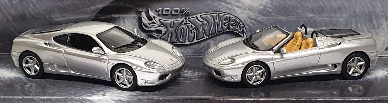 Hot Wheels 1/43 Scale 50461 - Ferrari 360 Series 2 Piece Set - Silver