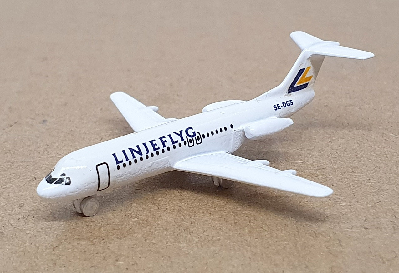 Schabak 1/600 Scale 931/70 - Fokker F28 Aircraft Linjeflyg SE-DGS