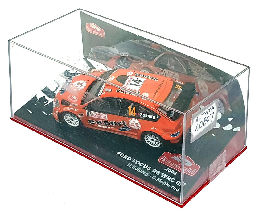 Altaya 1/43 Scale A0807 - Ford Focus RS #14 Monte Carlo 2008 Solberg/Menkerud