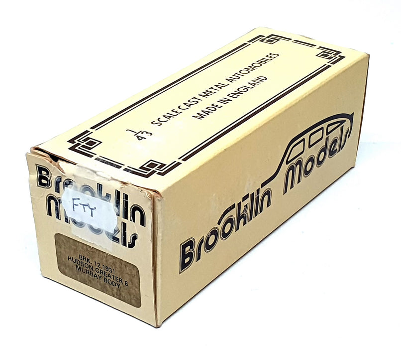 Brooklin 1/43 Scale BRK12 - 1931 Hudson Greater 8 Murray Body - Orange/Cream