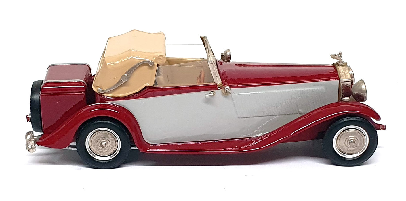 Western Models 1/43 Scale WMS8X 1933 Rolls Royce Phantom II Cont. Dk. Red/Grey