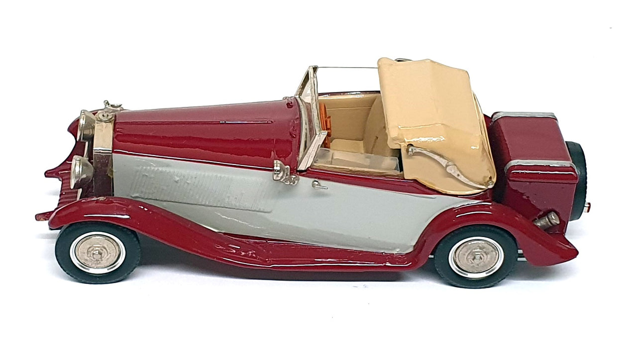 Western Models 1/43 Scale WMS8X 1933 Rolls Royce Phantom II Cont. Dk. Red/Grey