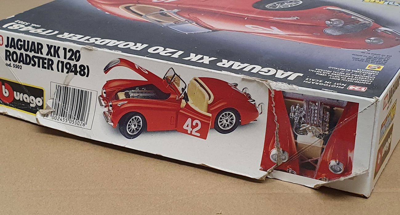 Burago 1/24 Scale Kit 5502 - 1948 Jaguar XK120 Roadster - Red