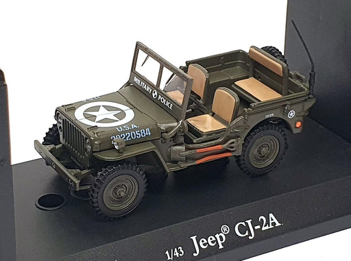 Cararama 1/43 Scale 00221 - Willys Jeep Military Police US Army - Green