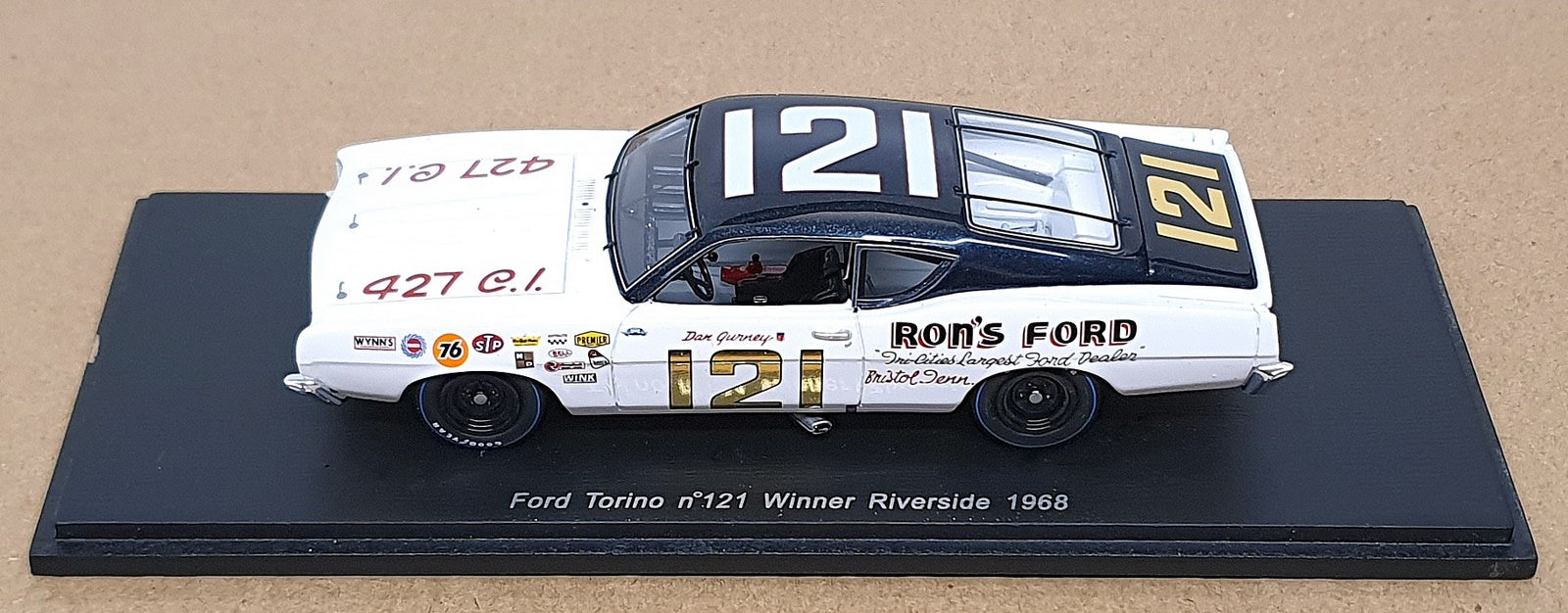 Spark 1/43 Scale S3594 - Ford Torino #121 Winner Riverside 1968 Dan Gurney