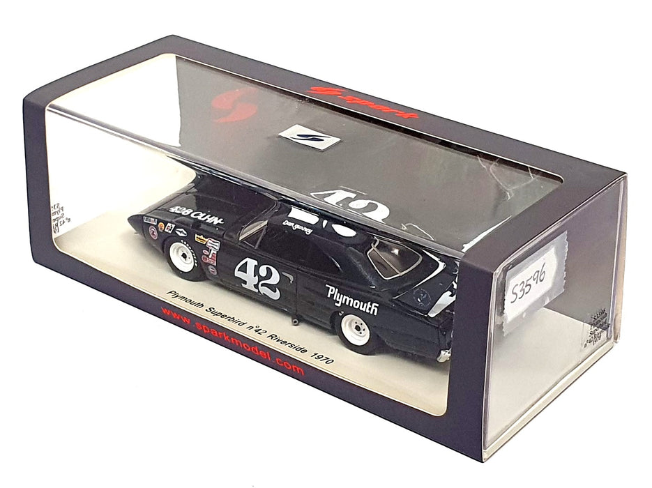 Spark 1/43 Scale S3596 - Plymouth Superbird #42 Riverside 1970 Dan Gurney