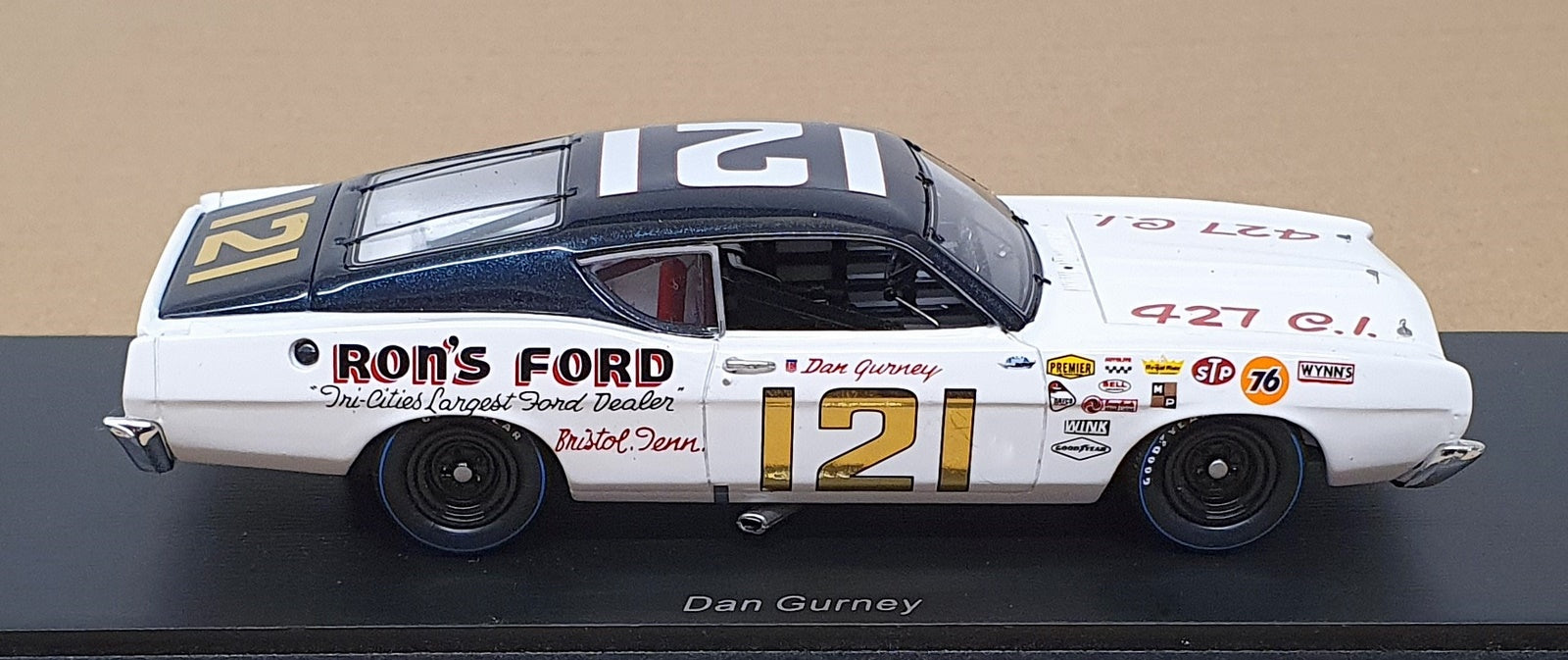 Spark 1/43 Scale S3594 - Ford Torino #121 Winner Riverside 1968 Dan Gurney
