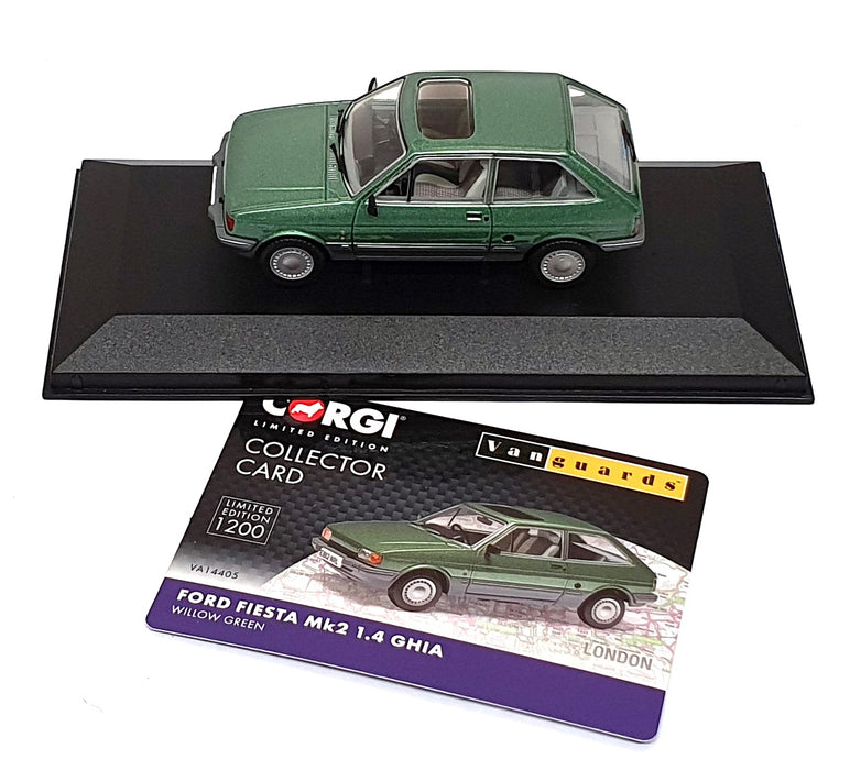 Vanguards 1/43 Scale VA14405 - Ford Fiesta Mk2 1.4 Ghia - Willow Green