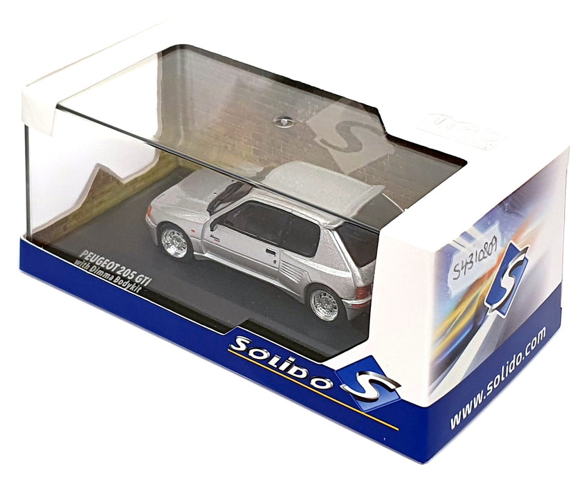 Solido 1/43 Scale S4310809 - Peugeot 205 GTI With Dimma Bodykit - Silver