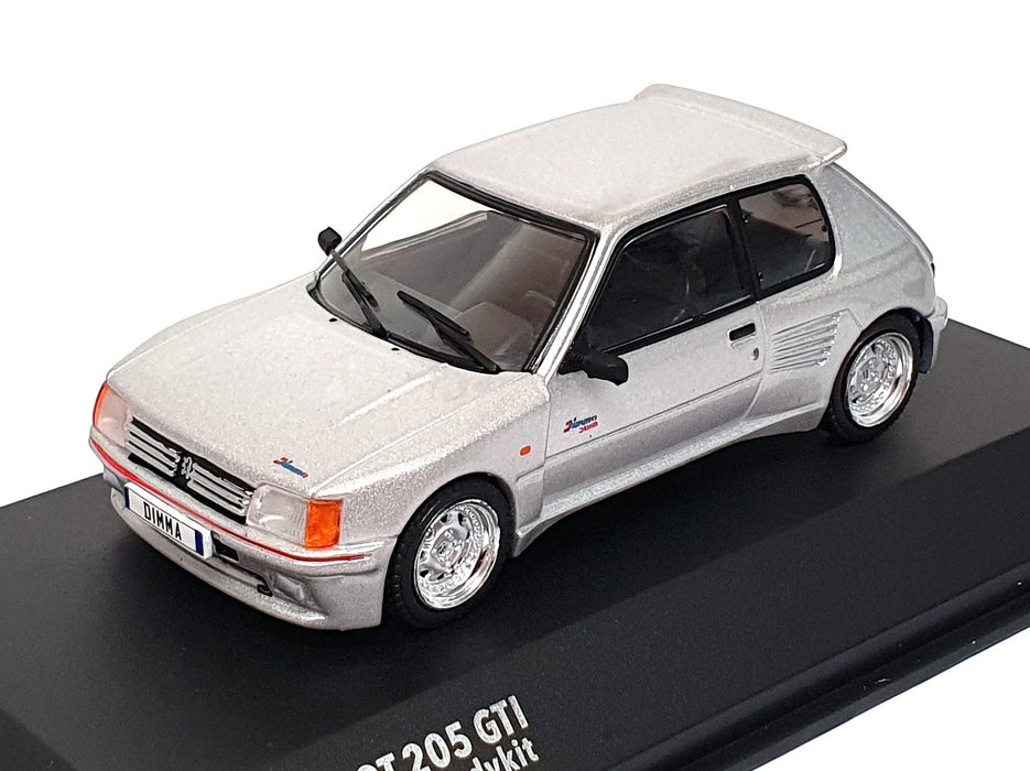 Solido 1/43 Scale S4310809 - Peugeot 205 GTI With Dimma Bodykit - Silver