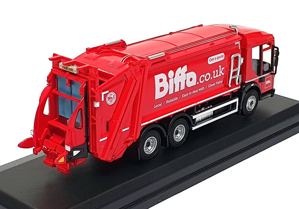 Oxford Diecast 1/76 Scale 76DE001 Dennis Eagle Olympus Refuse Truck Biffa - Red