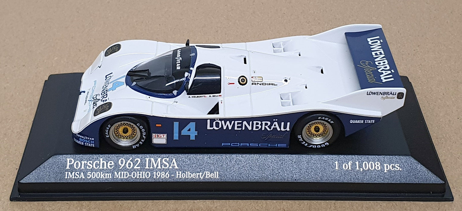 Minichamps 1/43 Scale 400 866514 - Porsche 962 #14 IMSA 500Km Mid-Ohio 1986