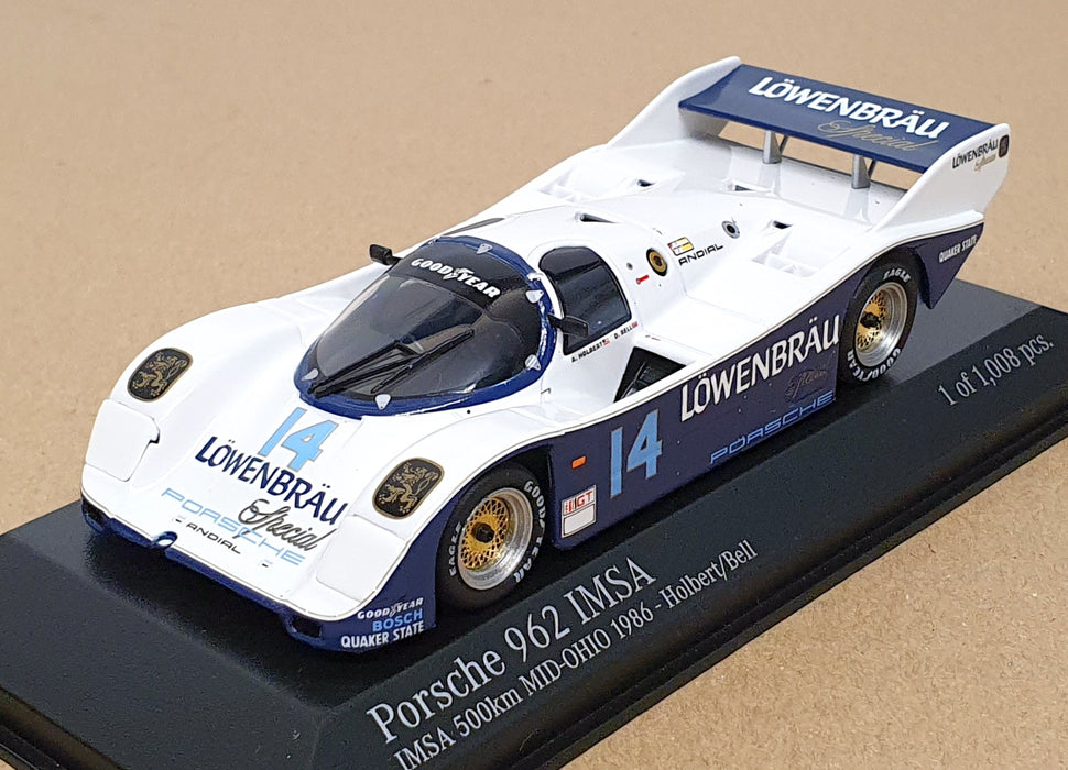 Minichamps 1/43 Scale 400 866514 - Porsche 962 #14 IMSA 500Km Mid-Ohio 1986