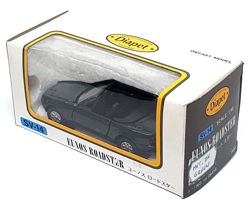 Diapet 1/40 Scale SV-14 - Mazda MX-5 Eunos Roadster - Met. Dk. Green