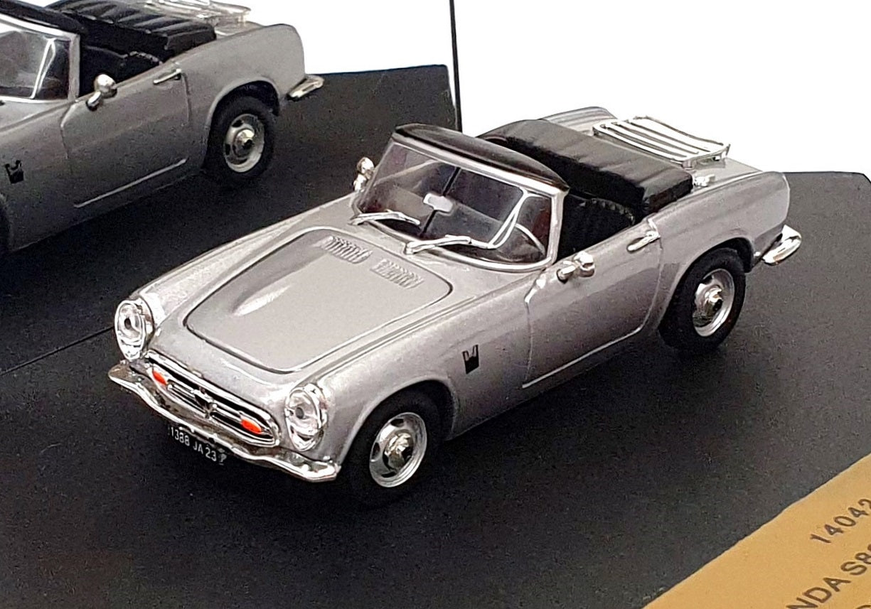 Sun Star 1/43 Scale 14042 - 1965 Honda S800 Open Convertible - Silver 