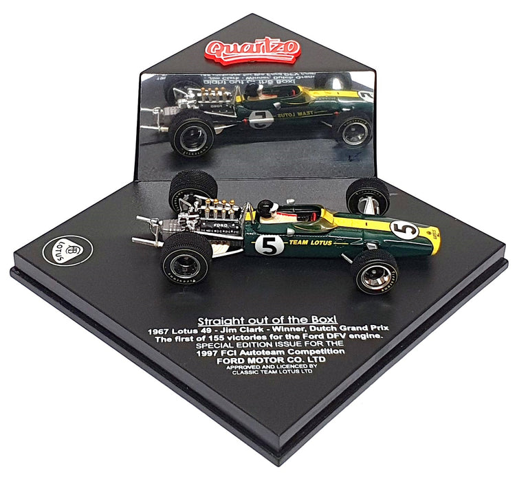 Quartzo 1/43 Scale 44001 - F1 Lotus 49 #5 1st Dutch GP 1967 Jim Clark