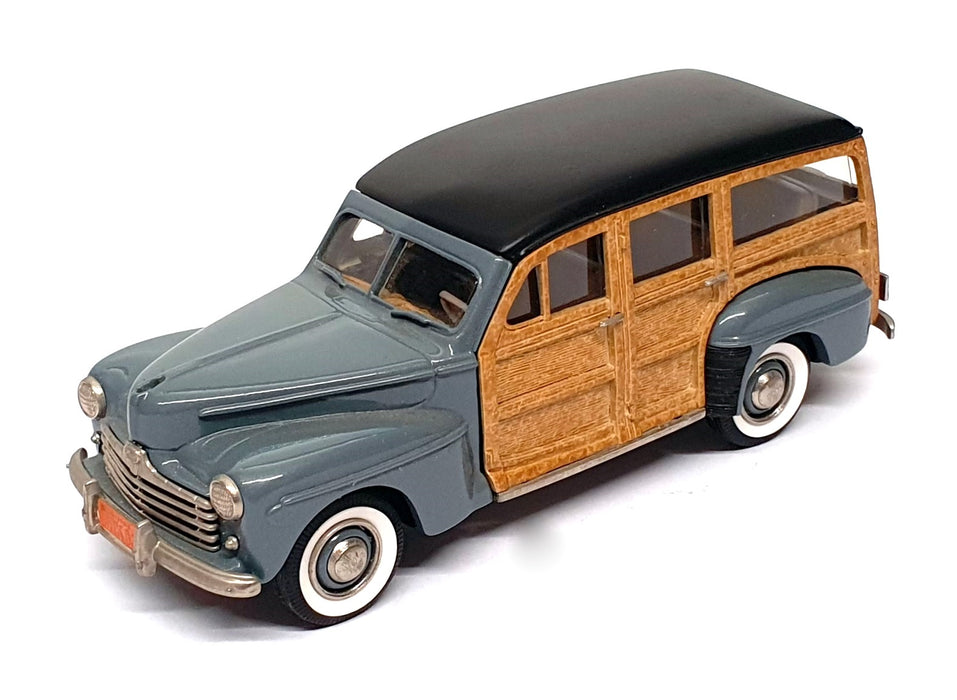 Brooklin Models 1/43 Scale BRK83 001 - 1947 Ford V-8 Stn. Wagon - Met. Blue Grey