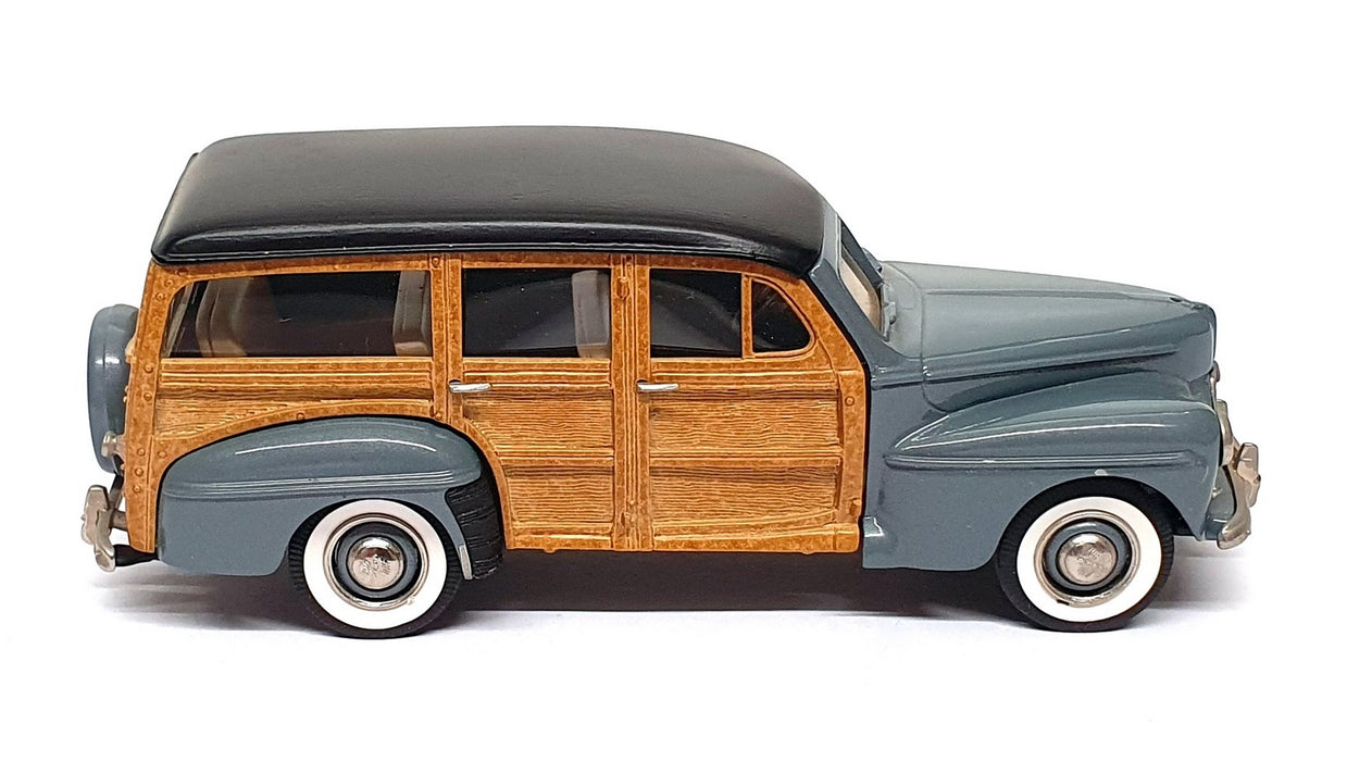 Brooklin Models 1/43 Scale BRK83 001 - 1947 Ford V-8 Stn. Wagon - Met. Blue Grey