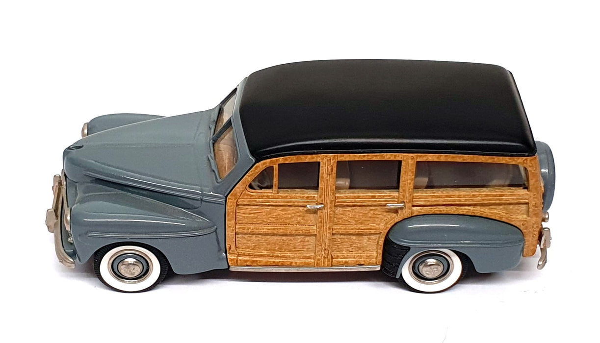 Brooklin Models 1/43 Scale BRK83 001 - 1947 Ford V-8 Stn. Wagon - Met. Blue Grey