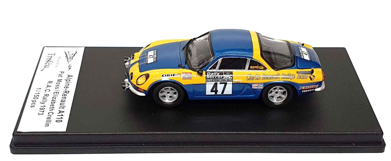 Trofeu 1/43 Scale RR.uk20 - Alpine Renault A110 #47 RAC Rally 1973 Moss/Crellin