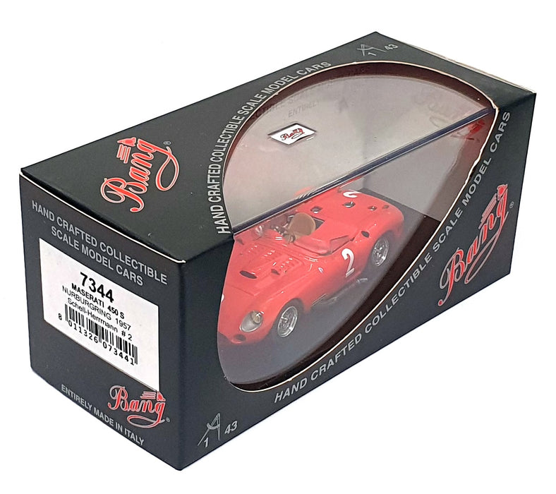 Bang 1/43 Scale 7344 - Maserati 450S #2 Nurburgring 1957 Schell/Herrman