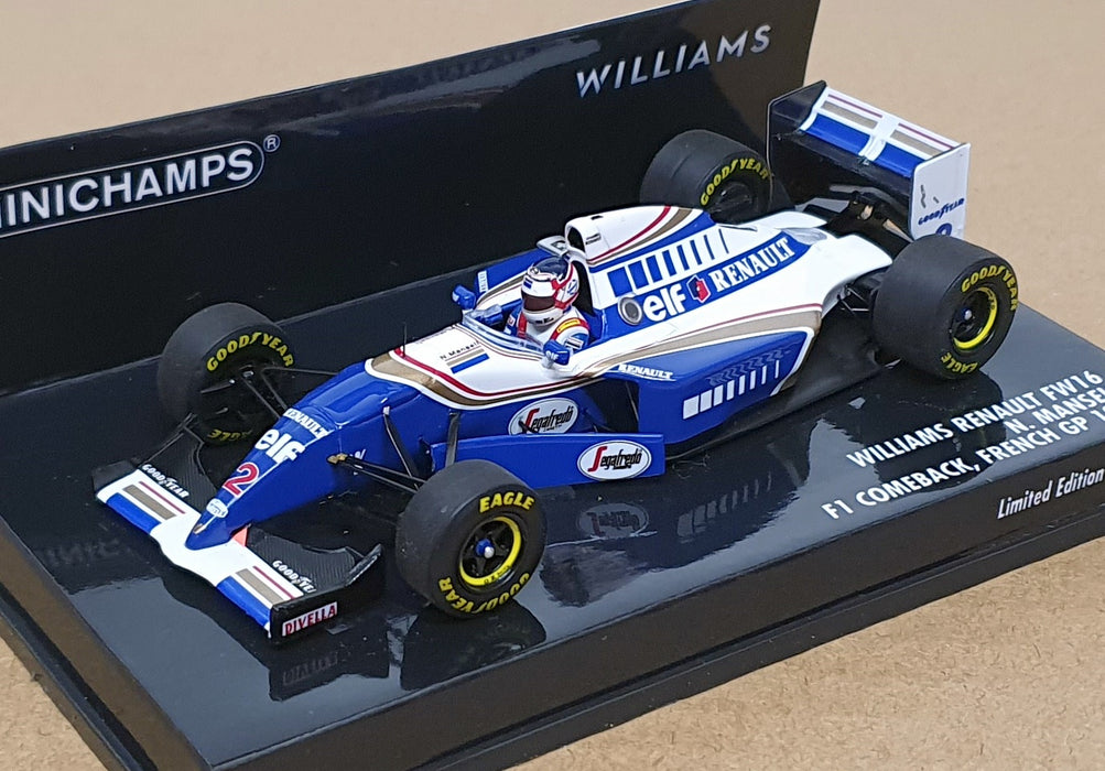 Minichamps 1/43 Scale 417 940702 - Williams Renault FW16 French GP 1994 Mansell