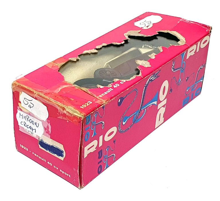 Rio Models 1/43 Scale No. 52 - 1923 Renault 40cv Torpedo - Maroon/Cream