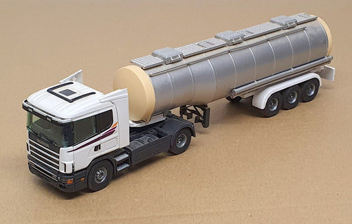 Tekno 1/50 Scale Diecast TK02B - Scania Tanker Truck - White/Silver