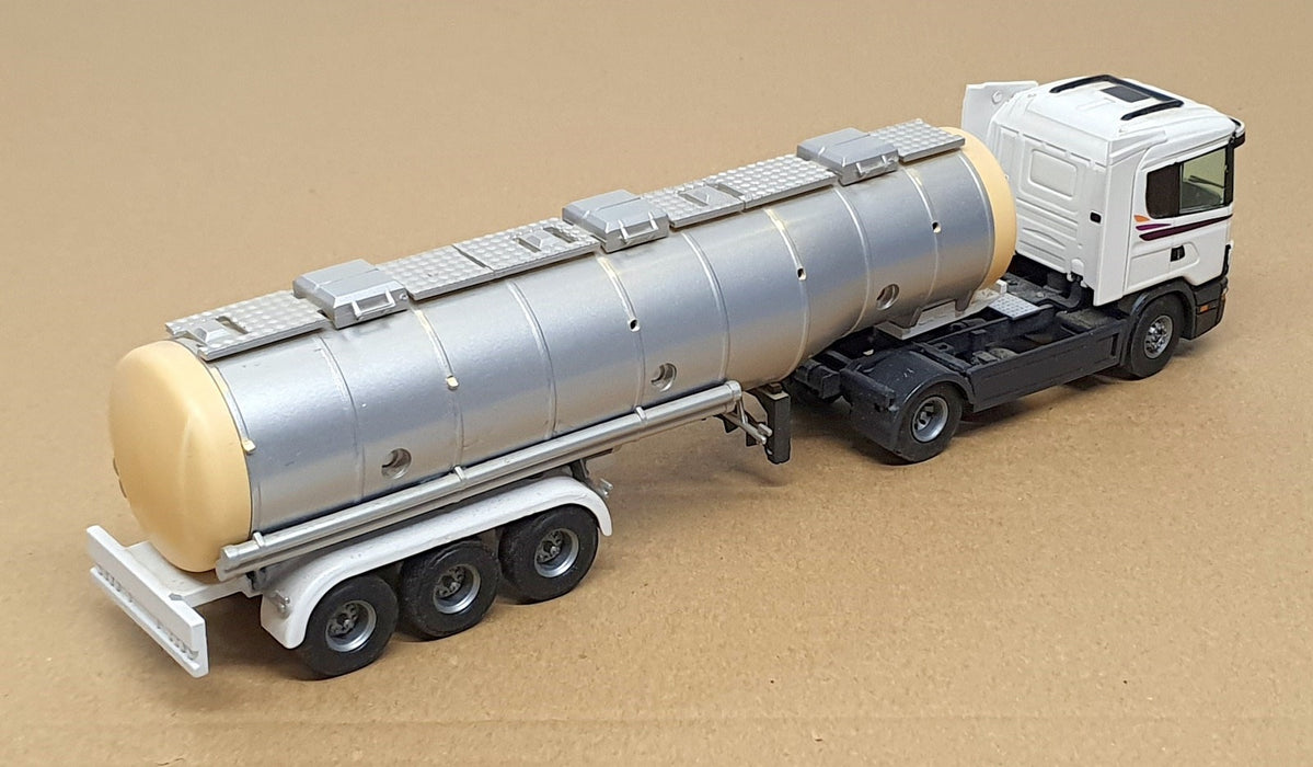 Tekno 1/50 Scale Diecast TK02B - Scania Tanker Truck - White/Silver
