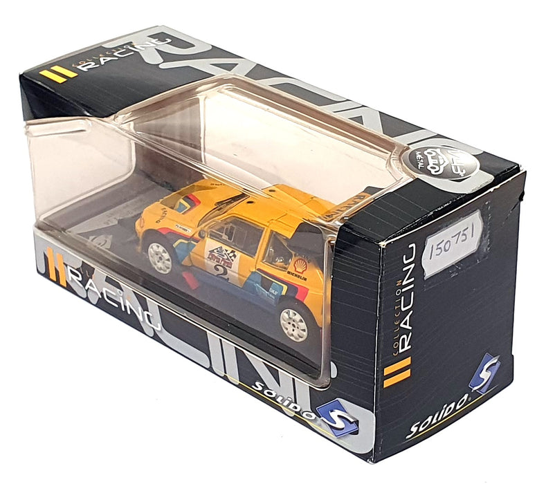 Solido 1/43 Scale 150751 Peugeot 205 T16 #2 Pikes Peak Rally 1987 - Yellow/Blue