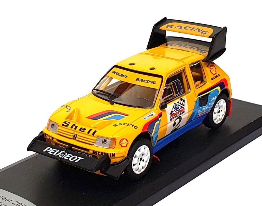 Solido 1/43 Scale 150751 Peugeot 205 T16 #2 Pikes Peak Rally 1987 - Yellow/Blue