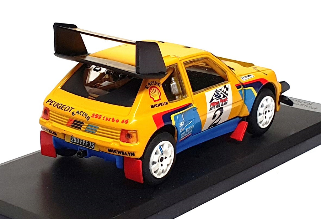 Solido 1/43 Scale 150751 Peugeot 205 T16 #2 Pikes Peak Rally 1987 - Yellow/Blue