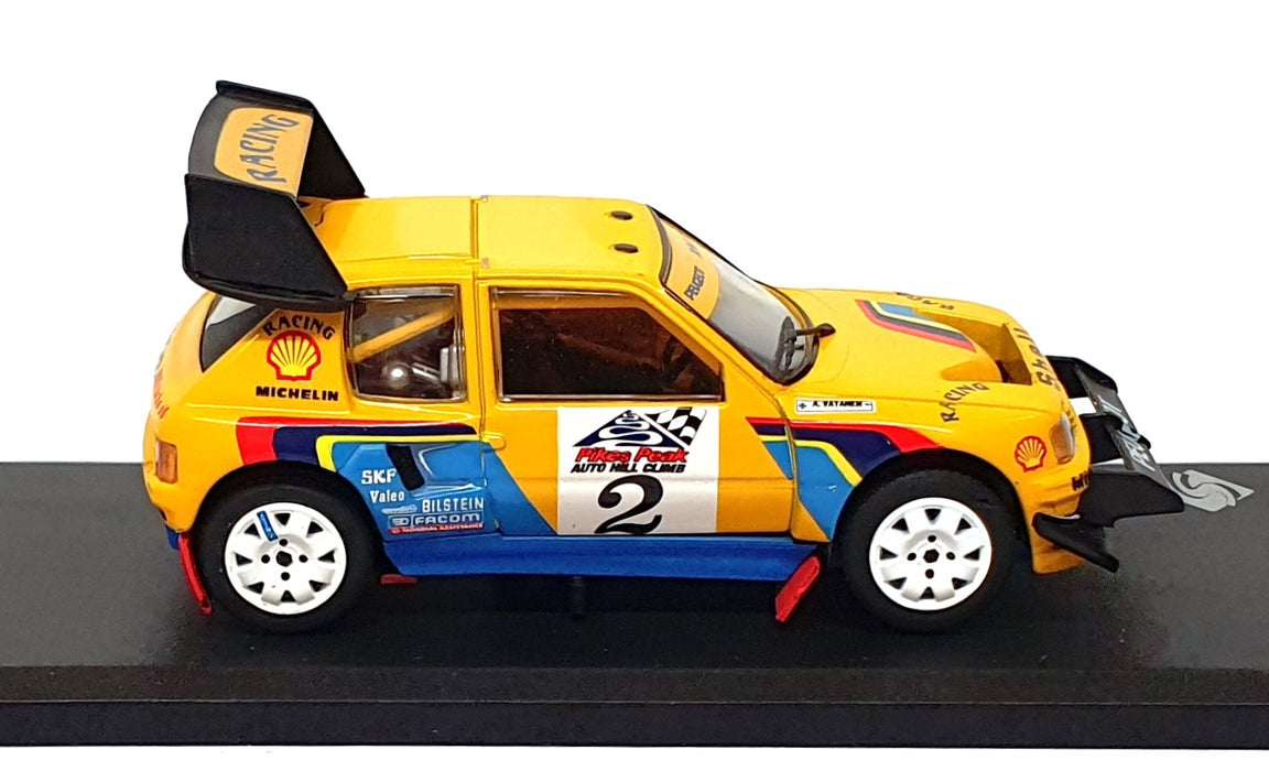 Solido 1/43 Scale 150751 Peugeot 205 T16 #2 Pikes Peak Rally 1987 - Yellow/Blue