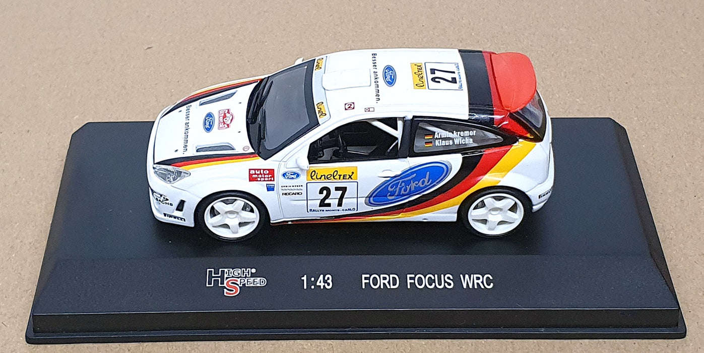 High Speed 1/43 Scale HS0227 - Ford Focus WRC #27 Monte Carlo 2002 Kremer/Wicha