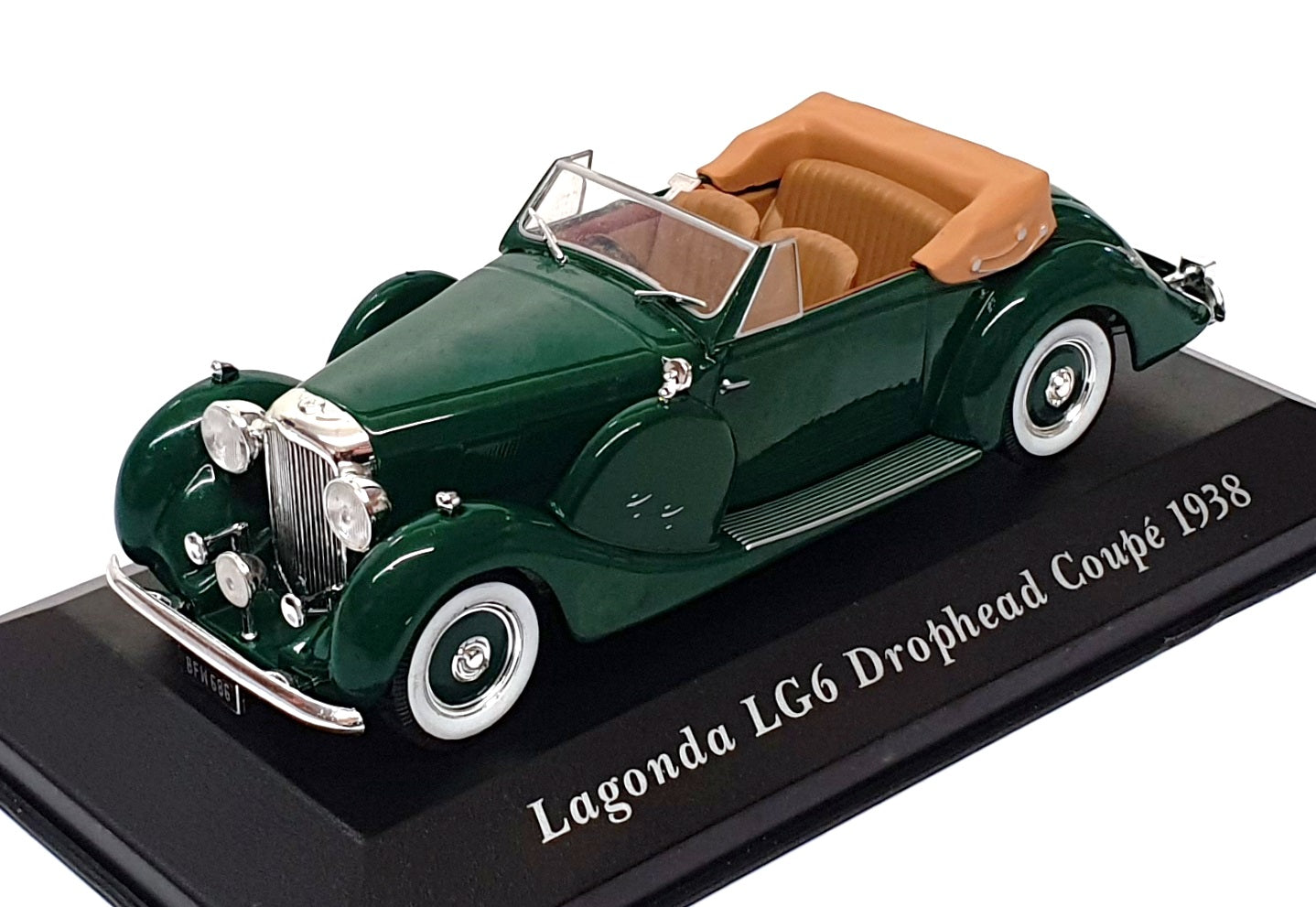 Altaya 1/43 Scale LG638 - 1938 Lagonda LG6 Drophead Coupe - Green
