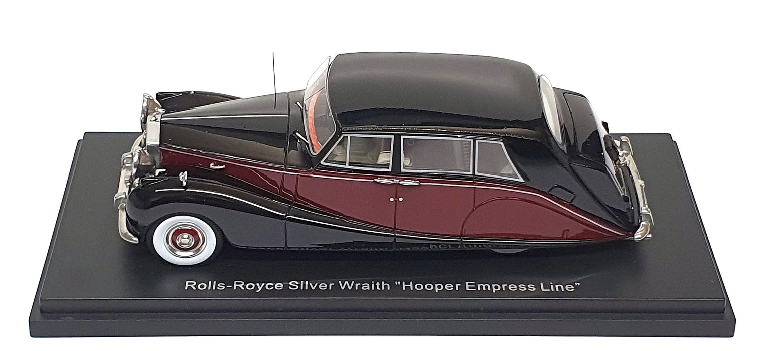 BOS 1/43 Scale 43320 - Rolls Royce Silver Wraith Hooper - Maroon/Black